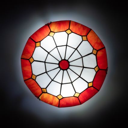 Brilagi - Plafonieră Tiffany cu vitralii SIENNA 2xE27/60W/230V Ø 40 cm