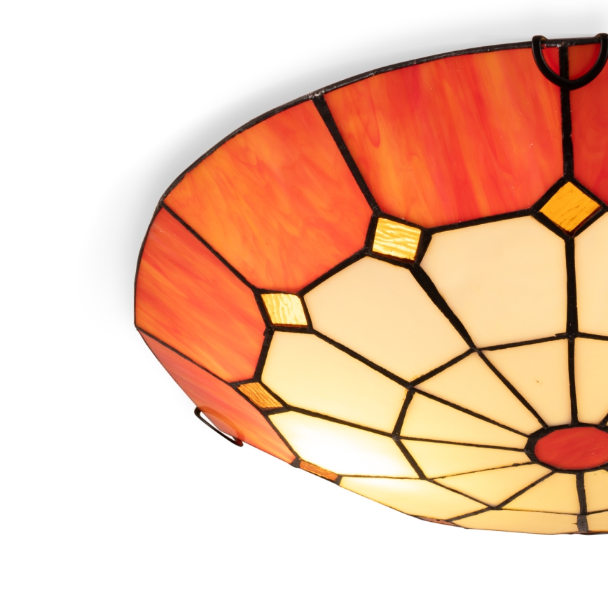 Brilagi - Plafonieră Tiffany cu vitralii SIENNA 2xE27/60W/230V Ø 40 cm