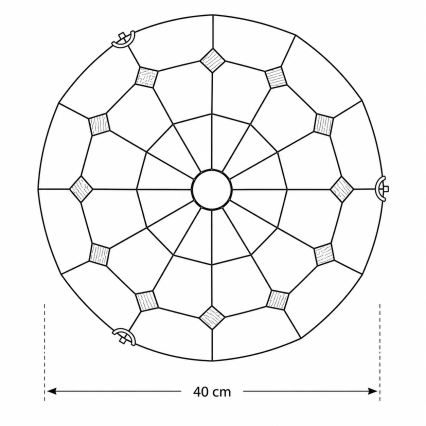 Brilagi - Plafonieră Tiffany cu vitralii SIENNA 2xE27/60W/230V Ø 40 cm