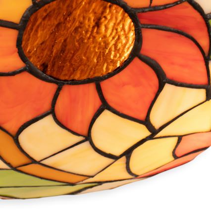 Brilagi - Plafonieră Tiffany cu vitralii SUNFLOWER 2xE27/60W/230V Ø 40 cm