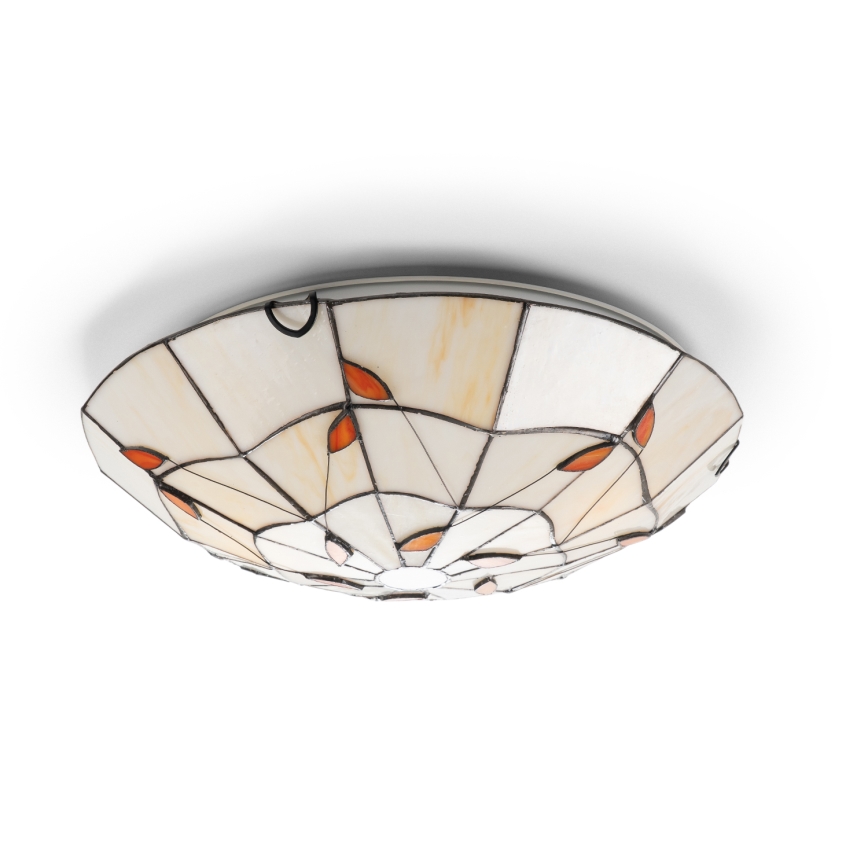 Brilagi - Plafonieră Tiffany din vitralii FOLIA 2xE27/60W/230V Ø 40 cm
