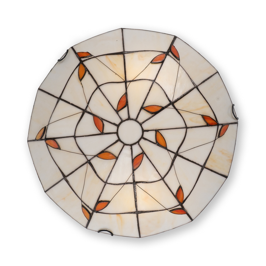 Brilagi - Plafonieră Tiffany din vitralii FOLIA 2xE27/60W/230V Ø 40 cm