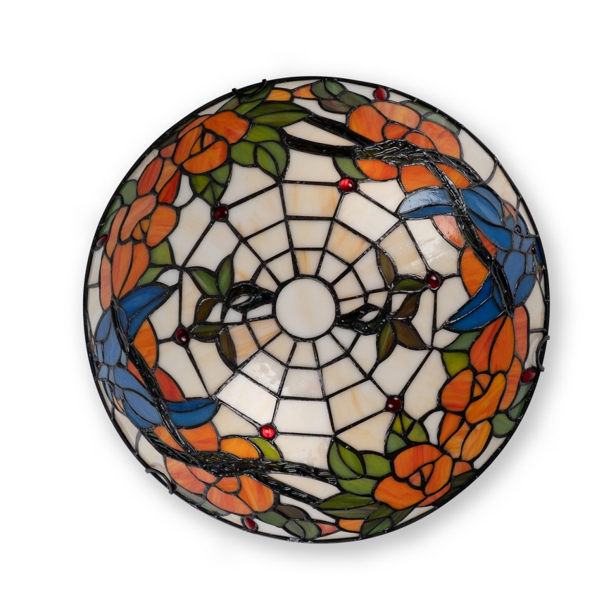 Brilagi - Plafonieră Tiffany din vitralii JUNGLE 2xE27/60W/230V Ø 40 cm