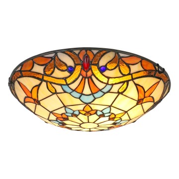 Brilagi - Plafonieră Tiffany din vitralii MIRABELLA, 2xE27/60W/230V, diam. 40 cm