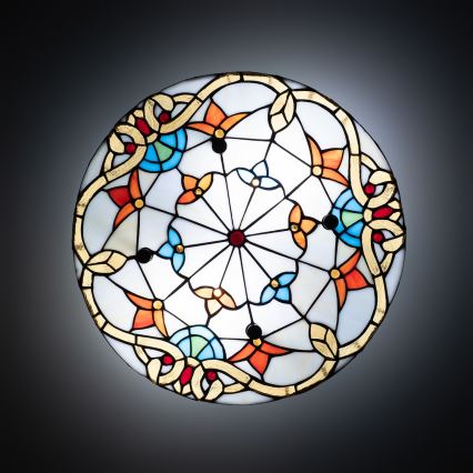 Brilagi - Plafonieră Tiffany din vitralii MIRABELLA 3xE27/60W/230V, Ø 40 cm
