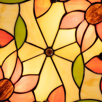Brilagi - Plafonieră Tiffany din vitralii SUNFLOWER, 3xE27/60W/230V, Ø 40 cm