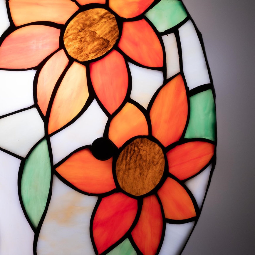 Brilagi - Plafonieră Tiffany din vitralii SUNFLOWER, 3xE27/60W/230V, Ø 40 cm