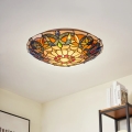 Brilagi - Plafonieră Tiffany Luisa, cu vitralii, 2xE27/60W/230V, Ø 40 cm