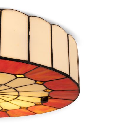 Brilagi - Plafonieră Tiffany SIENNA din vitralii, 3xE27/60W/230V, Ø 40 cm
