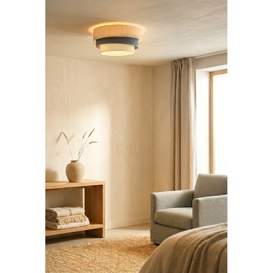 Brilagi - Plafonieră TRIO, 1xE27/60W/230V, Ø 40 cm, crem/gri