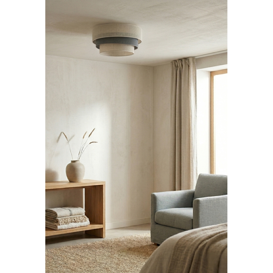 Brilagi - Plafonieră TRIO, 1xE27/60W/230V, Ø 40 cm, crem/gri