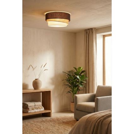 Brilagi - Plafonieră TRIO 1xE27/60W/230V, Ø 40 cm, maro/bej/alb