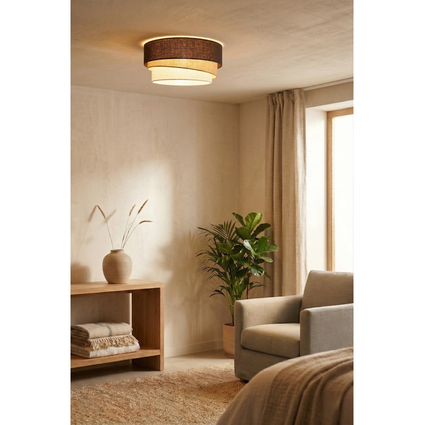Brilagi - Plafonieră TRIO 1xE27/60W/230V, Ø 40 cm, maro/bej/alb