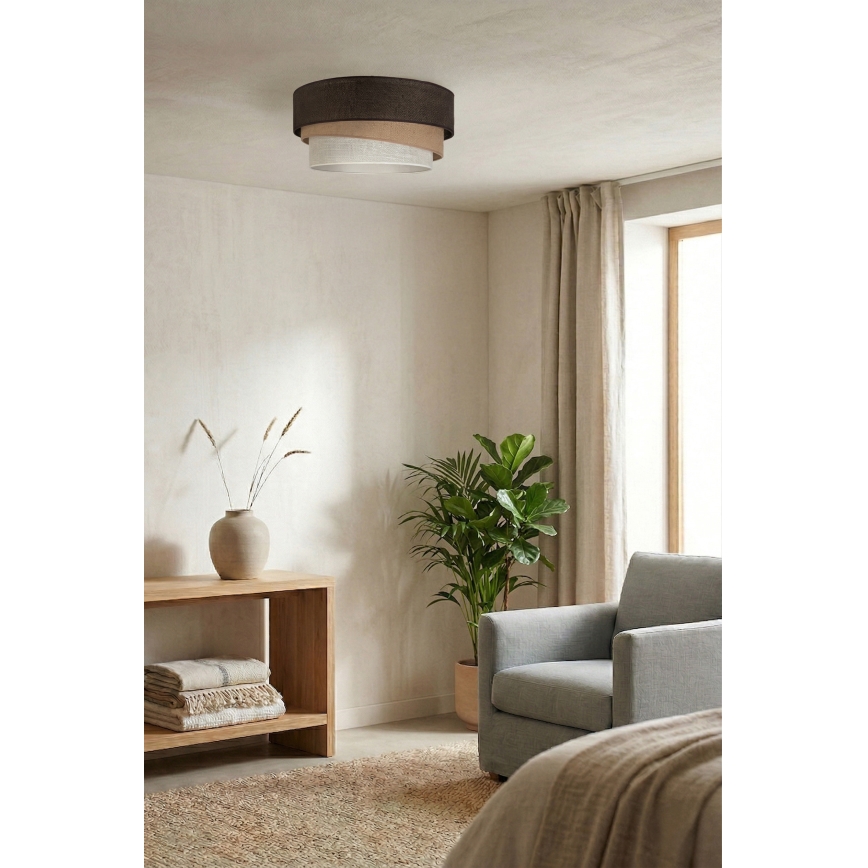 Brilagi - Plafonieră TRIO 1xE27/60W/230V, Ø 40 cm, maro/bej/alb