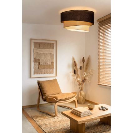 Brilagi - Plafonieră TRIO, 3x E27, 60 W, 230 V, diametru 60 cm, maro/bej/alb
