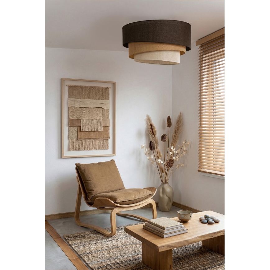 Brilagi - Plafonieră TRIO, 3x E27, 60 W, 230 V, diametru 60 cm, maro/bej/alb
