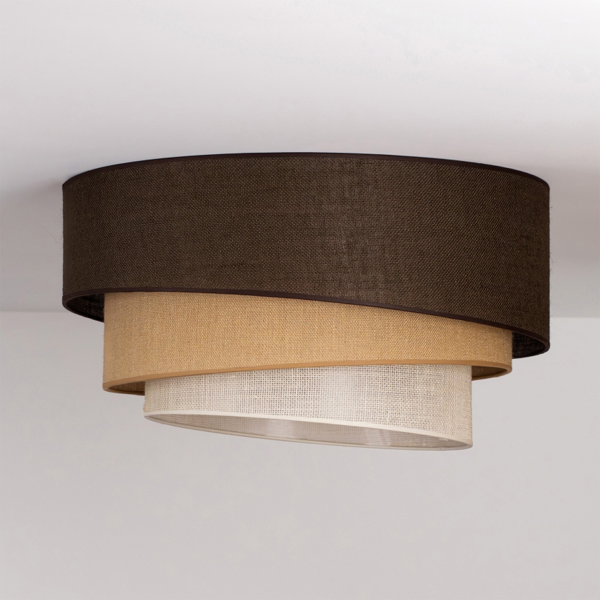 Brilagi - Plafonieră TRIO, 3x E27, 60 W, 230 V, diametru 60 cm, maro/bej/alb
