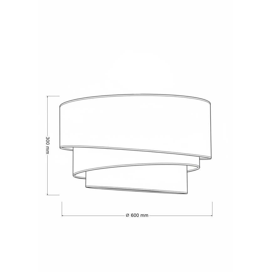 Brilagi - Plafonieră TRIO, 3x E27, 60 W, 230 V, diametru 60 cm, maro/bej/alb