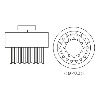Brilagi - Plafonieră VERVE 4xE14/40W/230V Ø 40 cm neagră