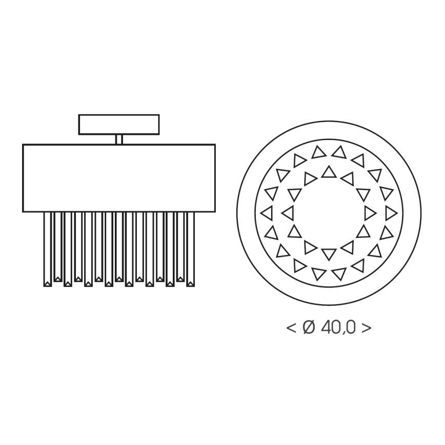 Brilagi - Plafonieră VERVE 4xE14/40W/230V Ø 40 cm neagră