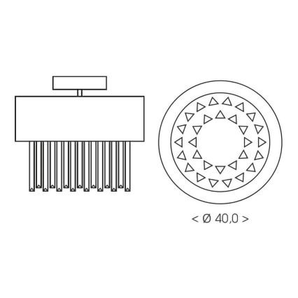 BRILAGI - Plafonieră VERVE 4xE14/40W/230V Ø 40 cm neagră