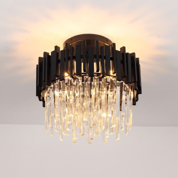 Brilagi - Plafonieră VERVE 6xE14/40W/230V diam. 60 cm neagră
