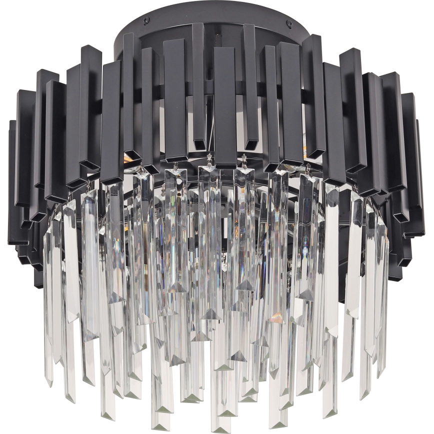 Brilagi - Plafonieră VERVE 6xE14/40W/230V diam. 60 cm neagră