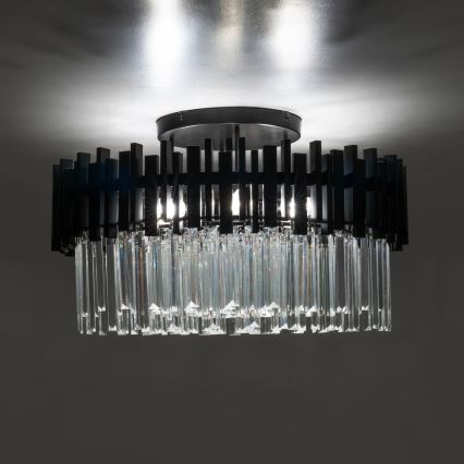 BRILAGI - Plafonieră VERVE 6xE14/40W/230V diam. 60 cm neagră