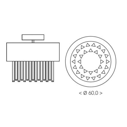 BRILAGI - Plafonieră VERVE 6xE14/40W/230V diam. 60 cm neagră