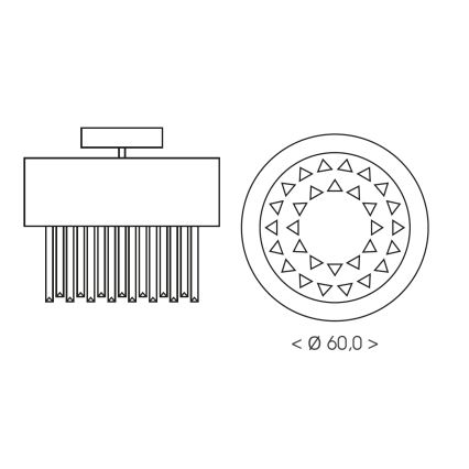 Brilagi - Plafonieră VERVE 6xE14/40W/230V Ø 60 cm aurie
