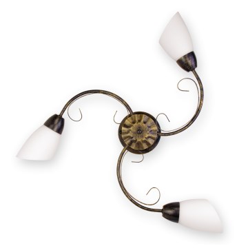 BRILAGI - Plafonieră VINE 3xE27/40W/230V diam. 75 cm patină/alamă