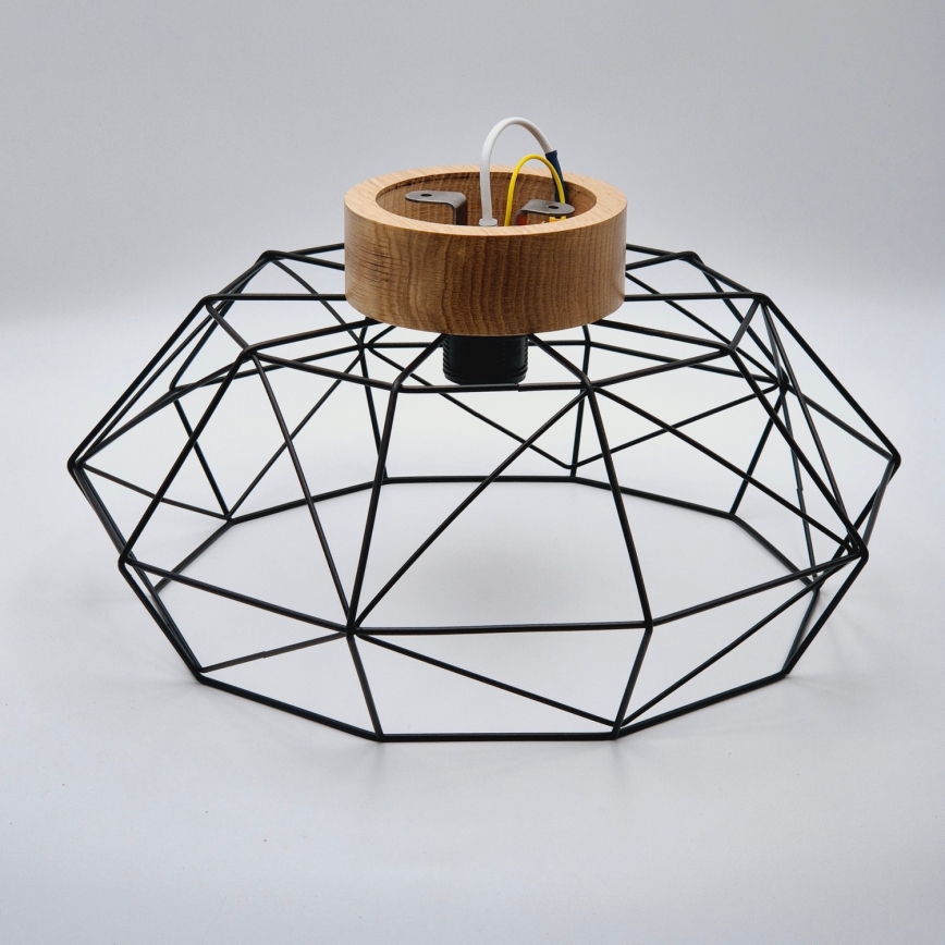 Brilagi - Lampă de tavan WOODY BASKET 1xE27/60W/230V Ø 40 cm stejar nuc