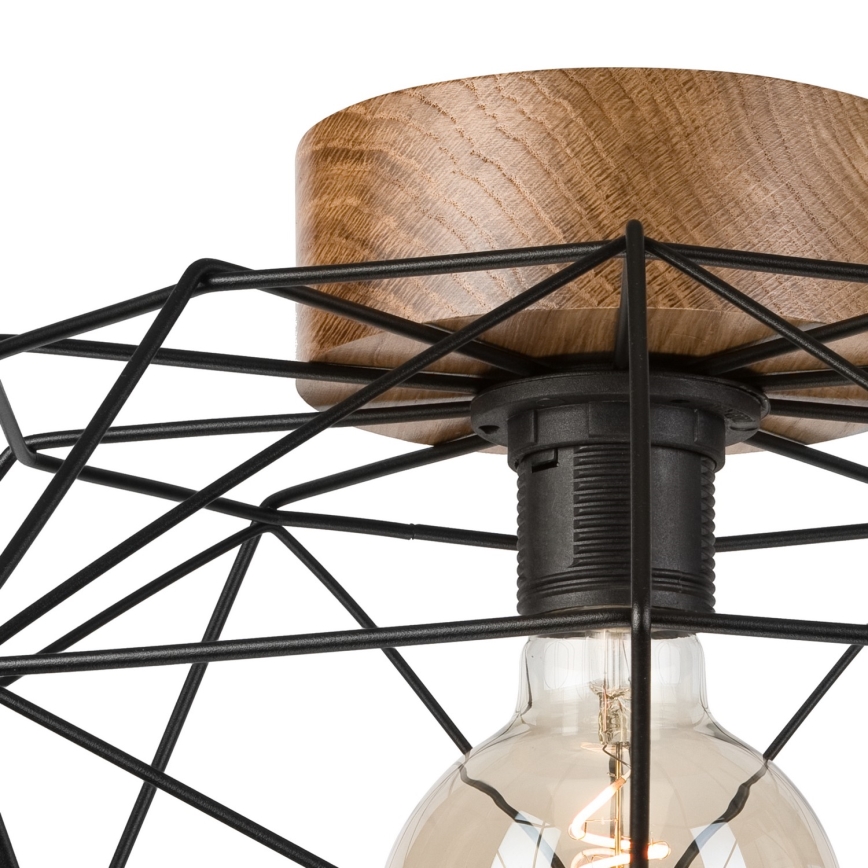 Brilagi - Lampă de tavan WOODY BASKET 1xE27/60W/230V Ø 40 cm stejar nuc