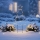 Brilagi - Pom de Crăciun luminos pentru exterior, LED, alimentare 3xAA, IP44, 68x29 cm