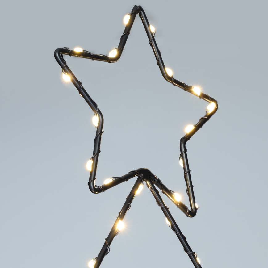 Brilagi - Pom de Crăciun luminos pentru exterior, LED, alimentare 3xAA, IP44, 68x29 cm