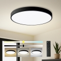 Brilagi POOL SMART - Plafonieră LED dimabilă, 100W/230V, 3000-6000K, diam. 80 cm, Wi-Fi Tuya, neagră + telecomandă