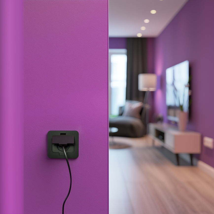 Brilagi - Priză de pardoseală încastrată pentru exterior IP55, neagră, dreptunghiulară