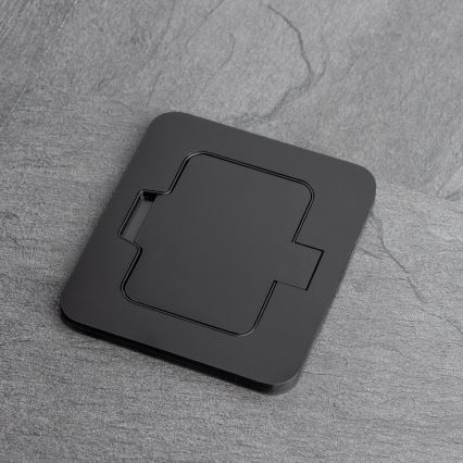 Brilagi - Priză de pardoseală încastrată pentru exterior IP55, neagră, dreptunghiulară