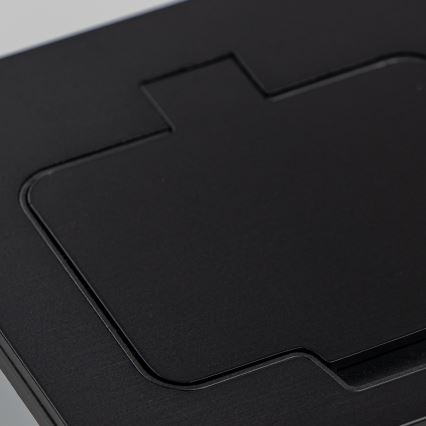 Brilagi - Priză de pardoseală încastrată pentru exterior IP55, neagră, dreptunghiulară