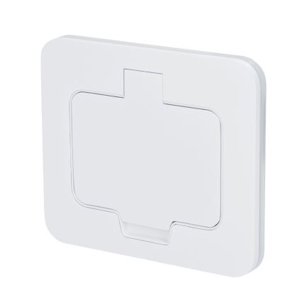 Brilagi - Priză de podea încastrată pentru exterior, IP55, albă, dreptunghiulară