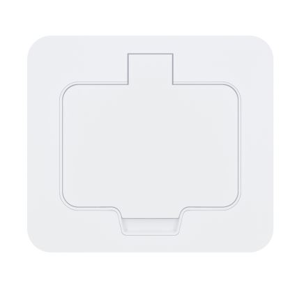 Brilagi - Priză de podea încastrată pentru exterior, IP55, albă, dreptunghiulară