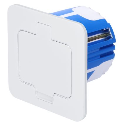 Brilagi - Priză de podea încastrată pentru exterior, IP55, albă, dreptunghiulară