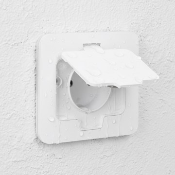 Brilagi - Priză încastrată pentru bucătărie INBOX IP55 albă dreptunghiulară