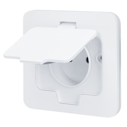 Brilagi - Priză încastrată pentru bucătărie INBOX IP55 albă dreptunghiulară