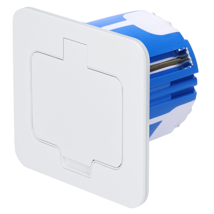 Brilagi - Priză încastrată pentru bucătărie INBOX IP55 albă dreptunghiulară