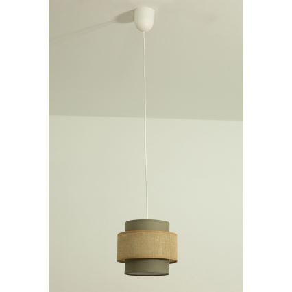 Brilagi RESNA - lustră suspendată pe cablu, 1xE27/60W/230V, Ø 20 cm, maro/bej