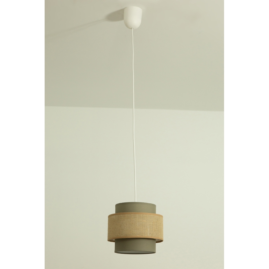 Brilagi RESNA - lustră suspendată pe cablu, 1xE27/60W/230V, Ø 20 cm, maro/bej