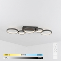 BRILAGI - RINGO Plafonieră LED reglabilă 34W/230V 3000-6000K 28x84 cm, negru + telecomandă