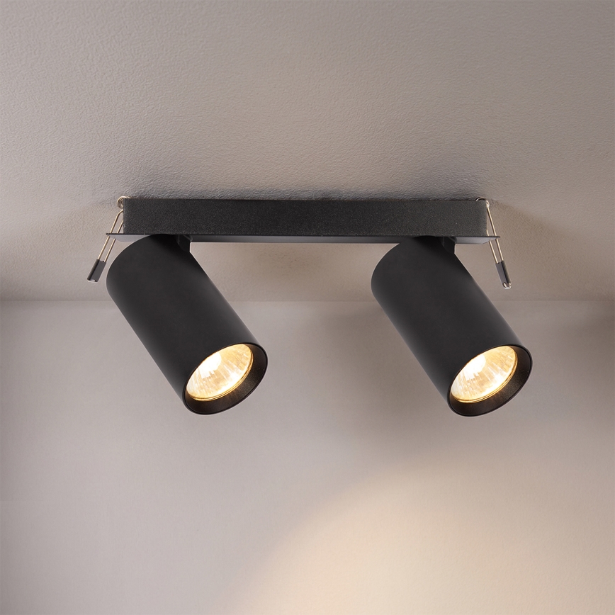 Brilagi SELE Spot încastrat 2xGU10/30W/230V negru