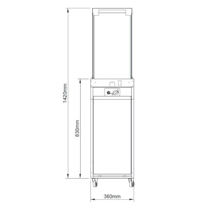 Brilagi - Șemineu pe gaz de exterior FLARO GAS 142 x 36 cm, 8 kW, 1x AAA, gri + husă de protecție